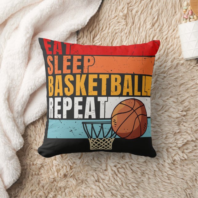 Basketball Eat Sleep Repeat Kissen (Decke)