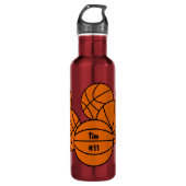 Basketball Edelstahlflasche (Vorderseite)