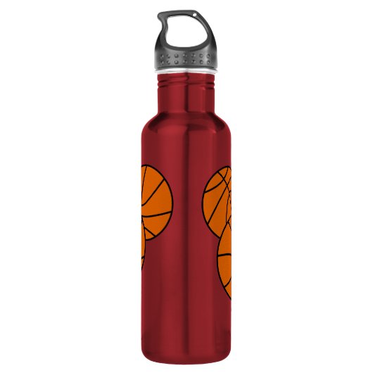 Basketball Edelstahlflasche (Rückseite)