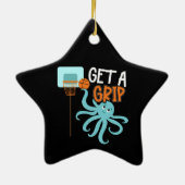 Basketball: Ein knackiges Oktopusangebot Keramik Ornament (Hinten)