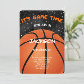 Basketball Einladung (Stehend Vorderseite)