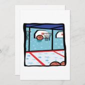 Basketball Einladung (Vorne/Hinten)