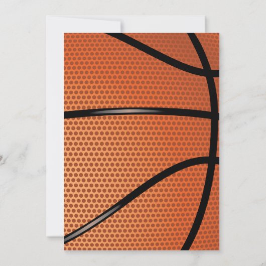 Basketball Einladung (Rückseite)