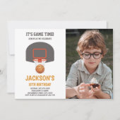 Basketball Einladung Basketball Basketball Foto (Vorderseite)