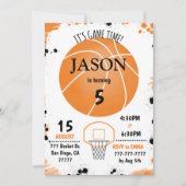 Basketball Einladung zum Geburtstag, (Vorderseite)