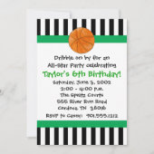 Basketball Einladung zum Geburtstag (Vorderseite)