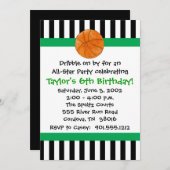 Basketball Einladung zum Geburtstag (Vorne/Hinten)