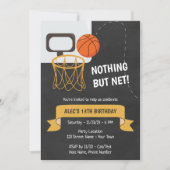 Basketball Einladung zum Geburtstag (Vorderseite)