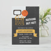 Basketball Einladung zum Geburtstag (Stehend Vorderseite)