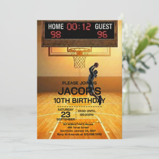 Basketball-Einladung zum Geburtstag in jedem Alter Einladung