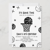 Basketball Einladung zum Geburtstag, Party Basketb (Vorderseite)