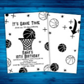Basketball Einladung zum Geburtstag, Party Basketb