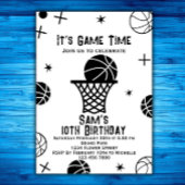 Basketball Einladung zum Geburtstag, Party Basketb