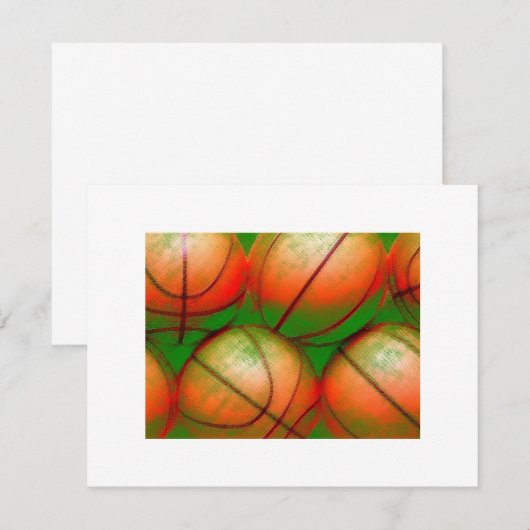 Basketball - Einladungen (Vorne/Hinten)