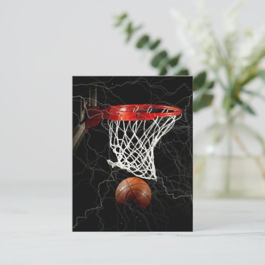 Basketball Einladungen Ankündigungen (Stehend Vorderseite)