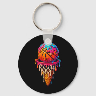 Basketball-Eiscreme-Tropf für Jungen Mädchen Jugen Schlüsselanhänger