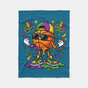 Basketball-Eiscreme-Tropffestival-Karneval Mardi Fleecedecke
