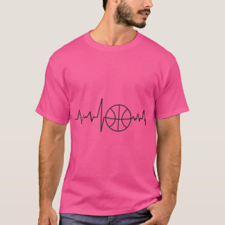Basketball Ekg Herzschlag Geschenk T-Shirt