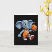 Basketball Elephant Karte (Gelbe Blume)