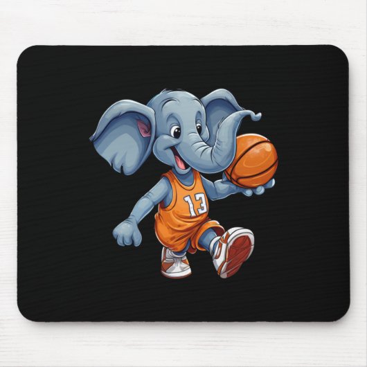 Basketball Elephant Mousepad (Vorne)
