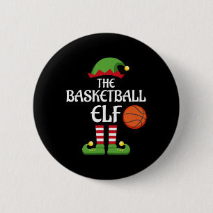 Basketball Elf Familie Matching Gruppe Weihnachtss Button