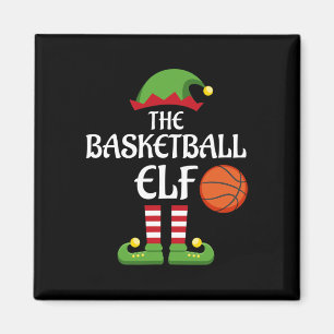 Basketball Elf Familie Matching Gruppe Weihnachtss Magnet