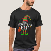 Basketball Elf Family Matching Christmas Xmas Squa T-Shirt (Vorderseite)