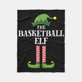 Basketball Elf Matching Family Group Weihnachtsfei Fleecedecke