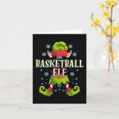 Basketball Elf Matching Family Group Weihnachtsfei Karte (Gelbe Blume)