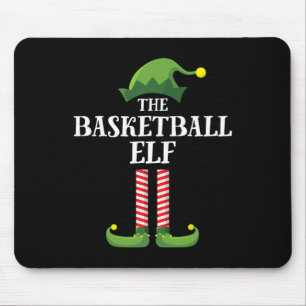 Basketball Elf Matching Family Group Weihnachtsfei Mousepad