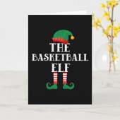 Basketball Elf Weihnachten Karte (Gelbe Blume)
