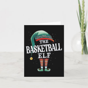 Basketball Elf Weihnachtsgruppe Xmas Pajama Party Karte
