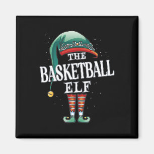 Basketball Elf Weihnachtsgruppe Xmas Pajama Party Magnet