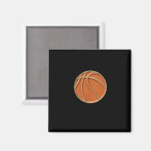 Basketball Enamel Button 2d Magnet (Vorderseite/Rückseite)
