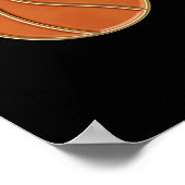 Basketball Enamel Button 2d Poster (Ecke)