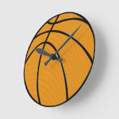 Basketball-Entwurf in klassischem Orange und Runde Wanduhr (Winkel)