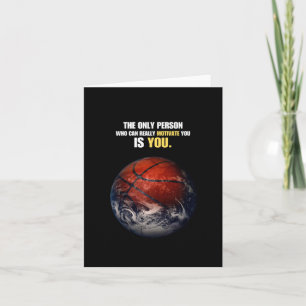 Basketball Erde Motivations-Inspirations-Zitat  Karte