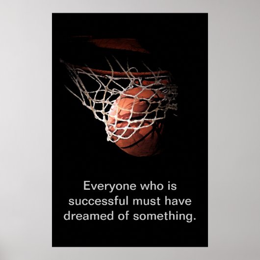 Basketball Erfolg Traum Motivierend Inspiration Poster (Vorne)