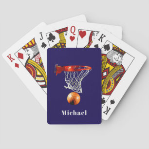 Basketball Ersetze mit deinem Namen Spielkarten