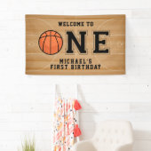 Basketball erster Geburtstag Banner (Insitu)