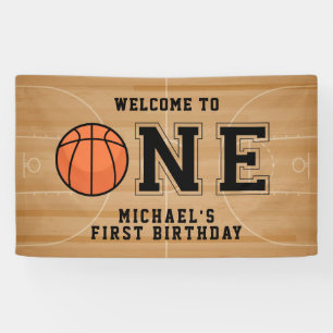 Basketball erster Geburtstag Banner