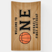Basketball erster Geburtstag Banner (Vertikal)