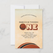 Basketball erster Geburtstag Einladung (Vorderseite)