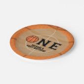 Basketball erster Geburtstag Pappteller (Schrägansicht)