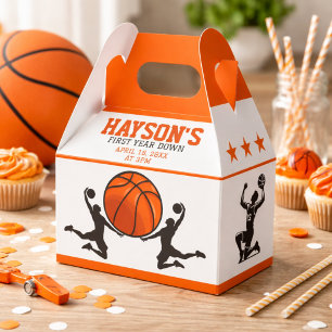 Basketball Erster Jahr Down 1. Geburtstag Geschenkschachtel