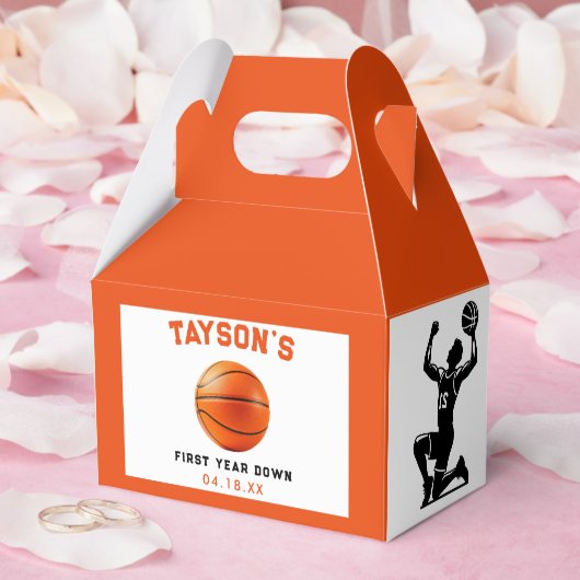 Basketball Erstes Jahr ab 1. Geburtstag Geschenkschachtel (Hochzeit)
