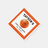 Basketball Erstes Jahr ab 1. Geburtstag Serviette (Ecke)