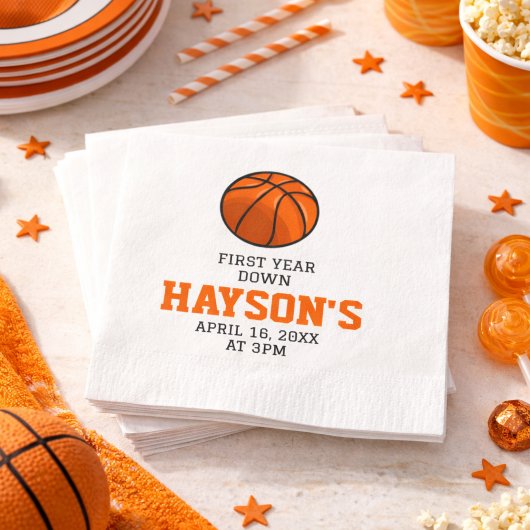 Basketball Erstes Jahr ab 1. Geburtstag Serviette
