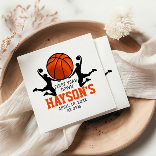 Basketball Erstes Jahr ab 1. Geburtstag Serviette