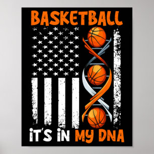 Basketball Es ist In-My DNA Fun Player Coach Team  Poster